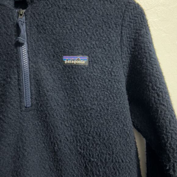 Patagonia Pullover Women Medium Quarter Zip Woolyester Navy Blue Fleece Outdoors - Picture 5 of 7